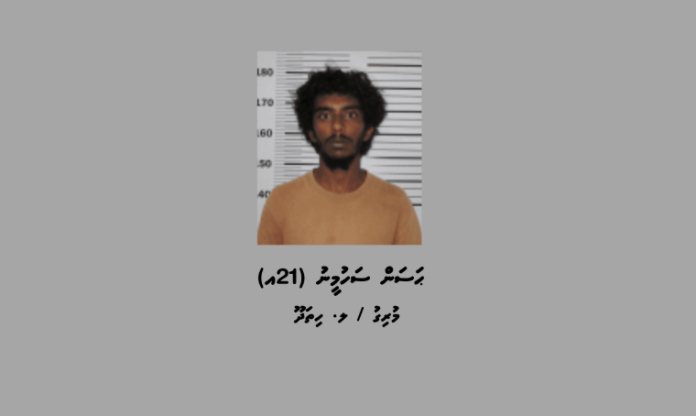 ހިތަދޫއިން މަސްތުވާތަކެތީގެ މައްސަލާގައި ހައްޔަރުކުރި މީހާ. ފޮޓޯ: ޕޮލިސް